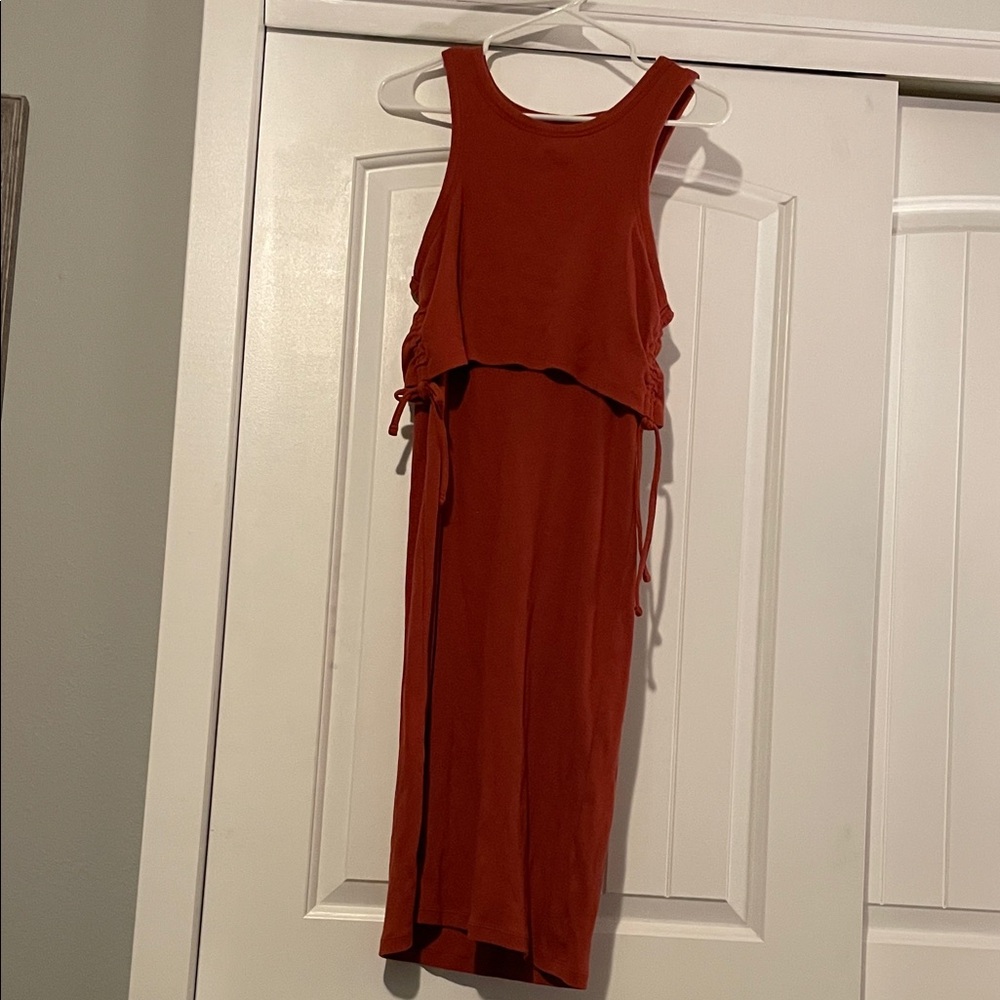 Old Navy Maternity Sleeveless Dress in Rust